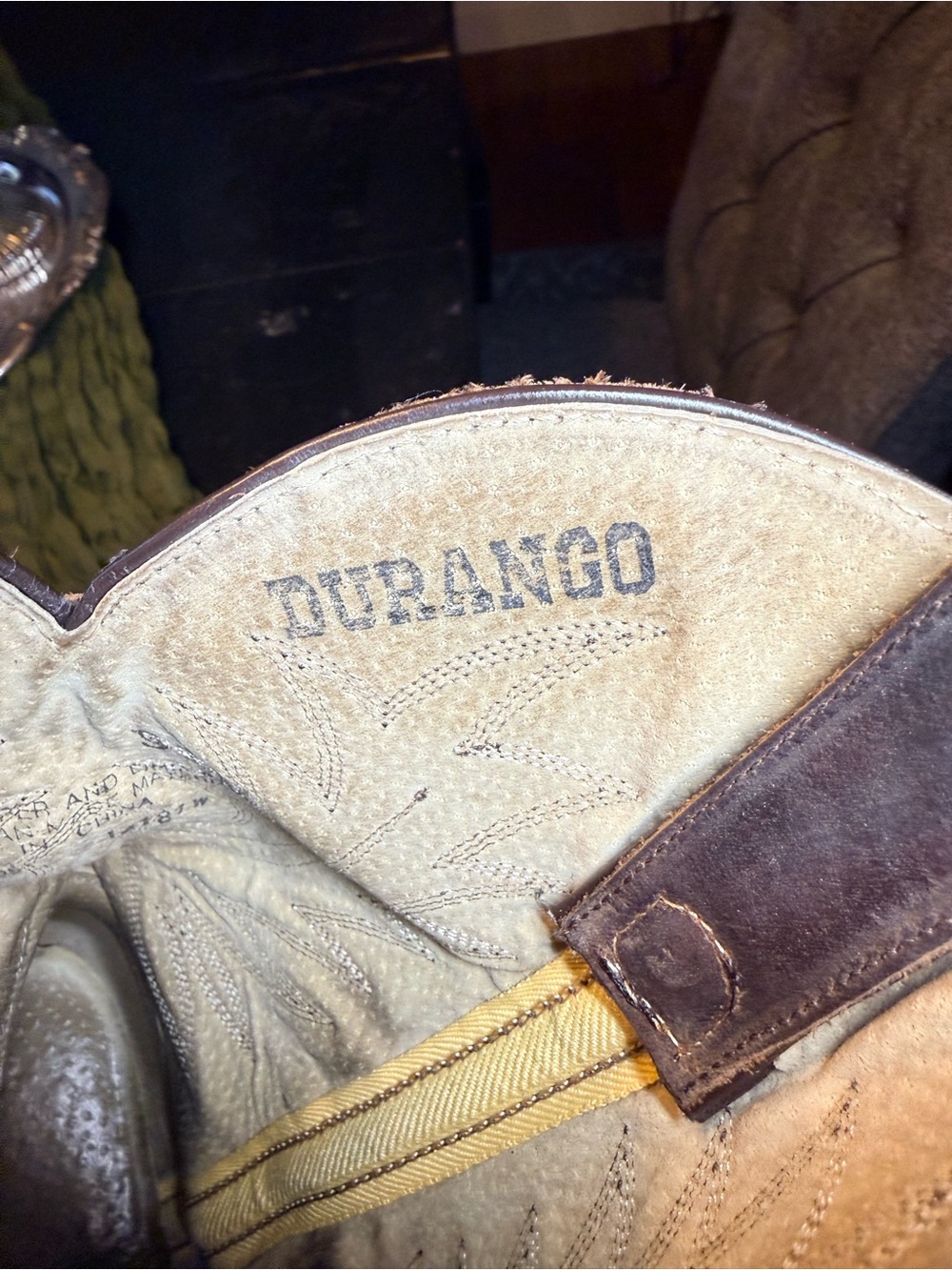 Durango Classic Brown Leather Western Cowboy Boots - Picture 3 of 7
